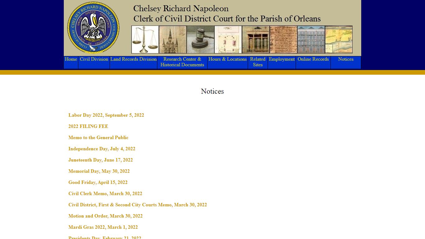 Orleans Parish Civil Clerk of Court